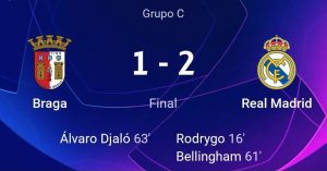 Braga vs Real Madrid 1-2 Highlights Video 